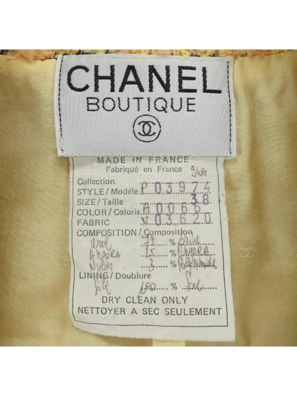 Chanel Vintage Jacket Yellow